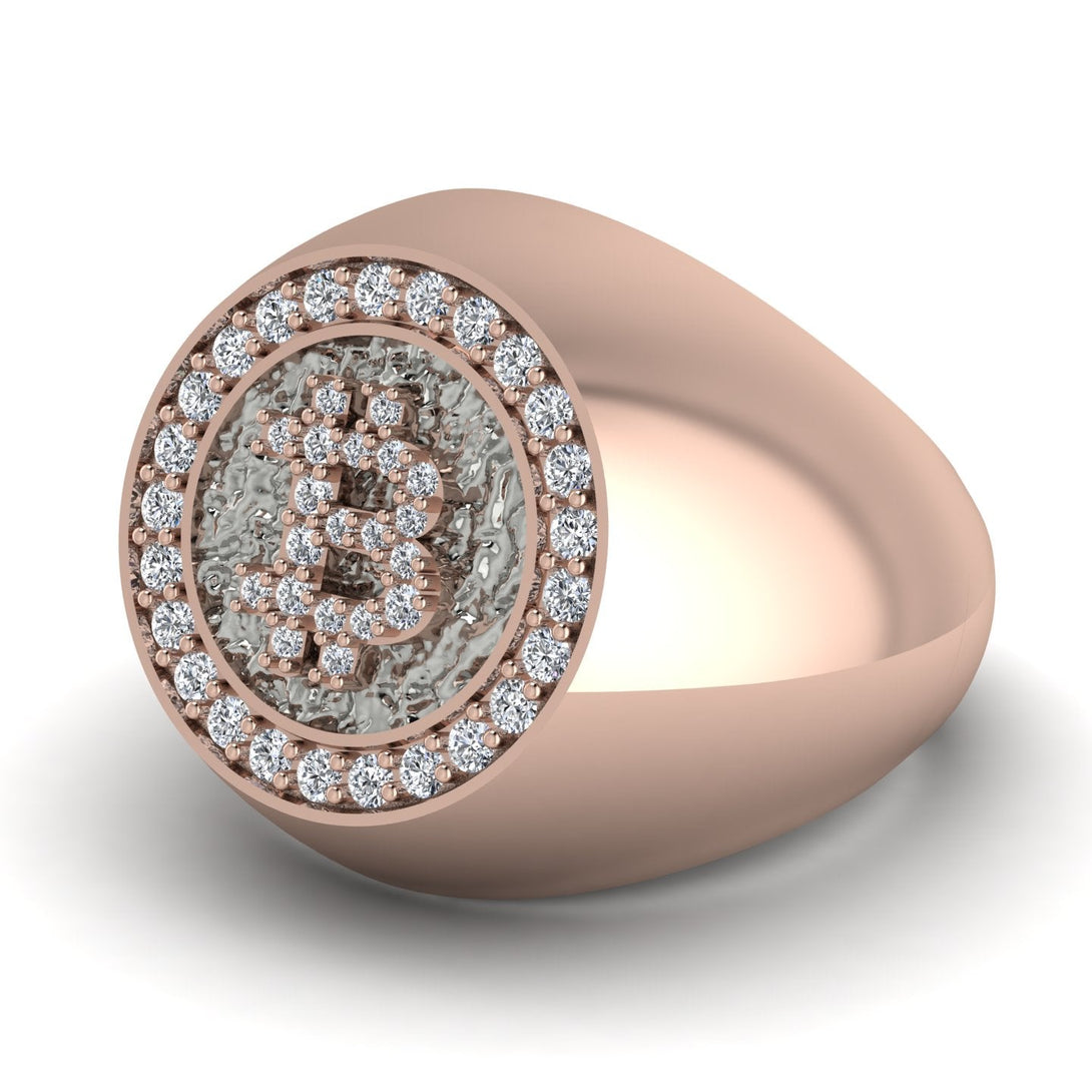 Glamorous Diamond Bitcoin Ring - Dominic No. 8